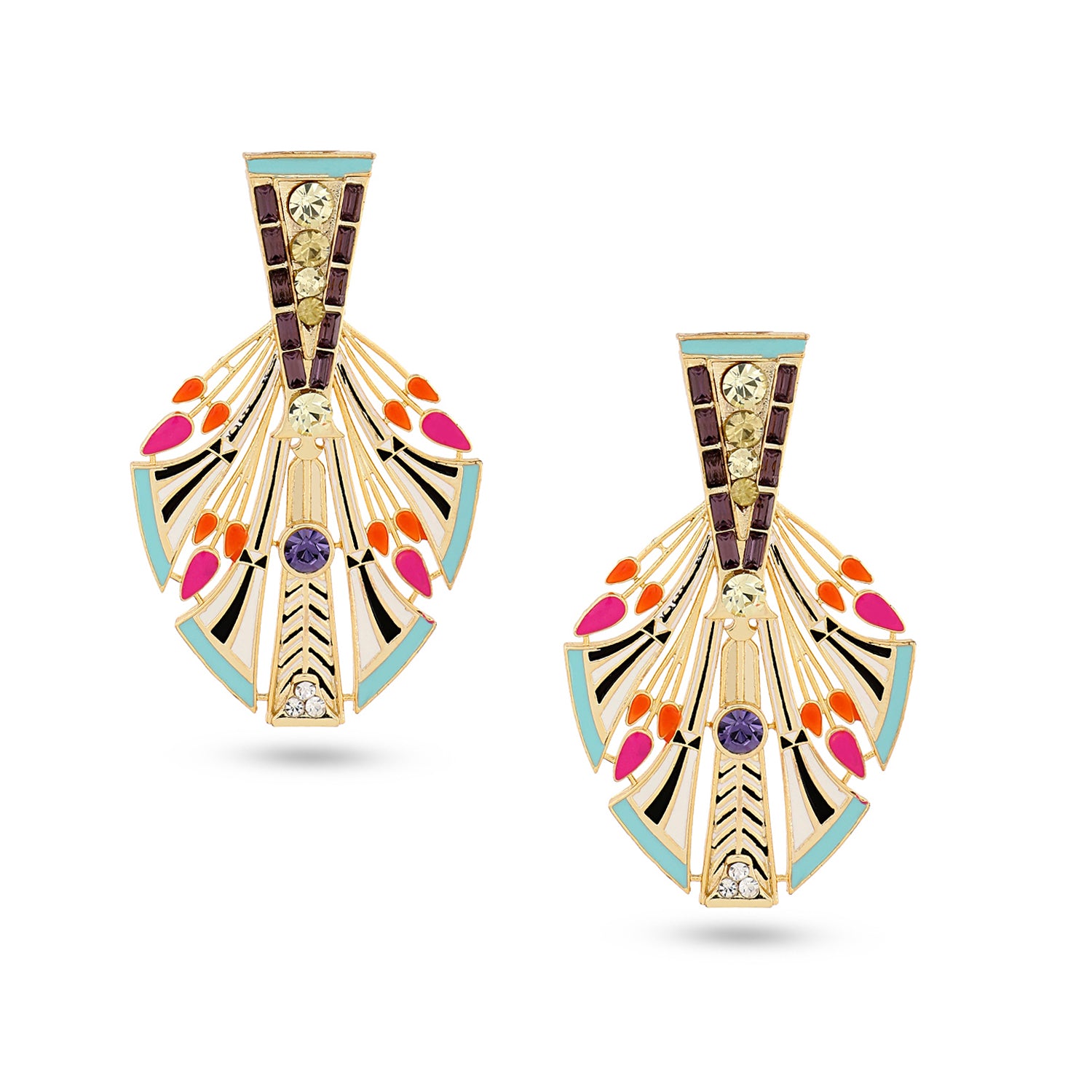 Blue Egyptian Feather Earrings – Valliyan