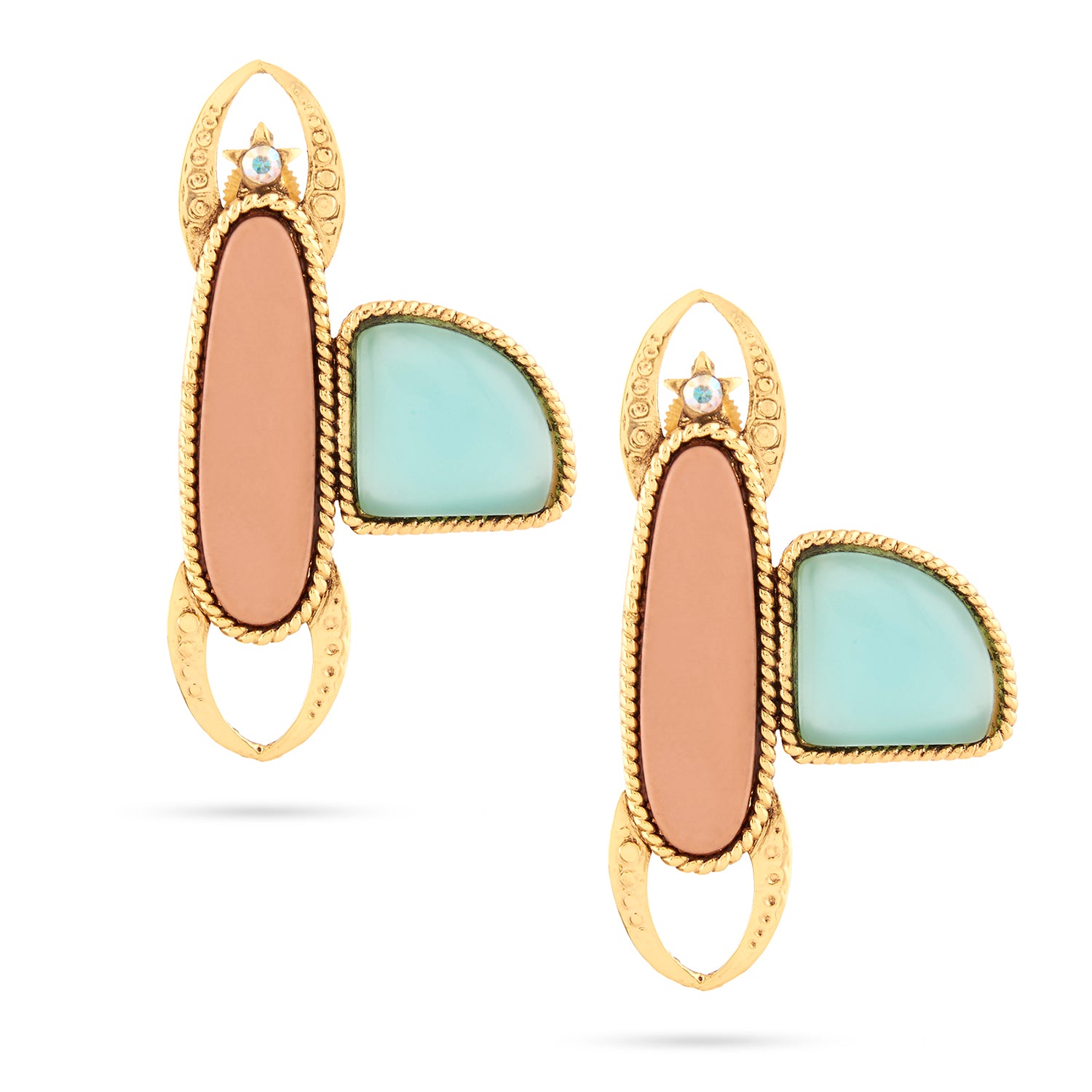 Gold Deco Fly Earrings