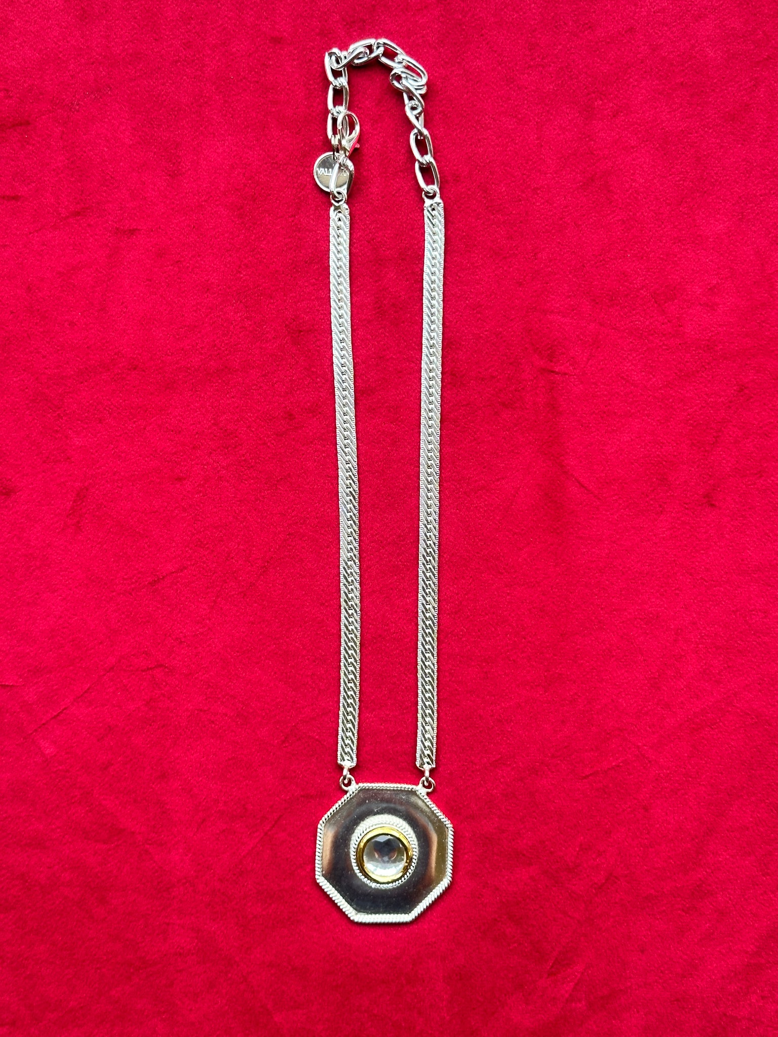 Polki Hexagon Pendant Necklace