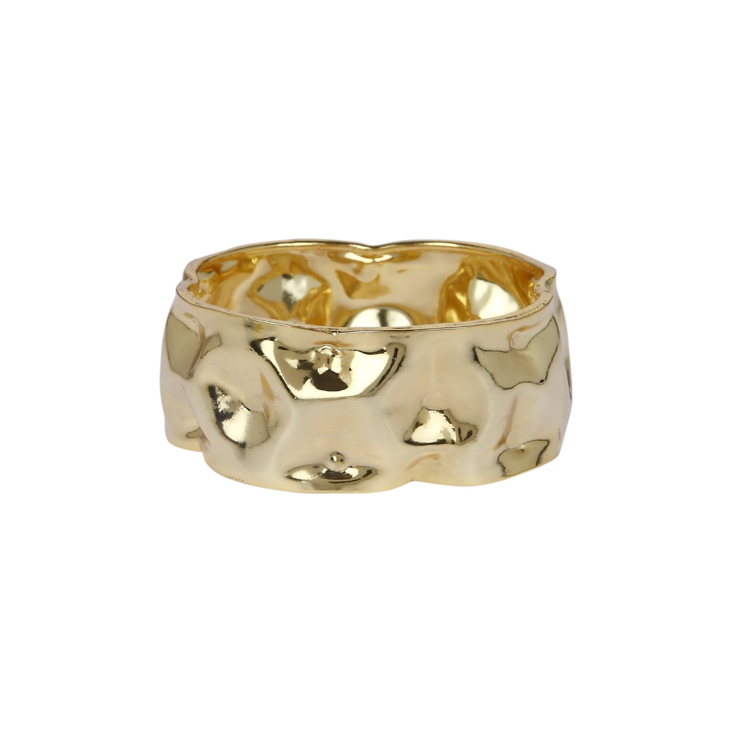 Beaten Metal Bangle Gold