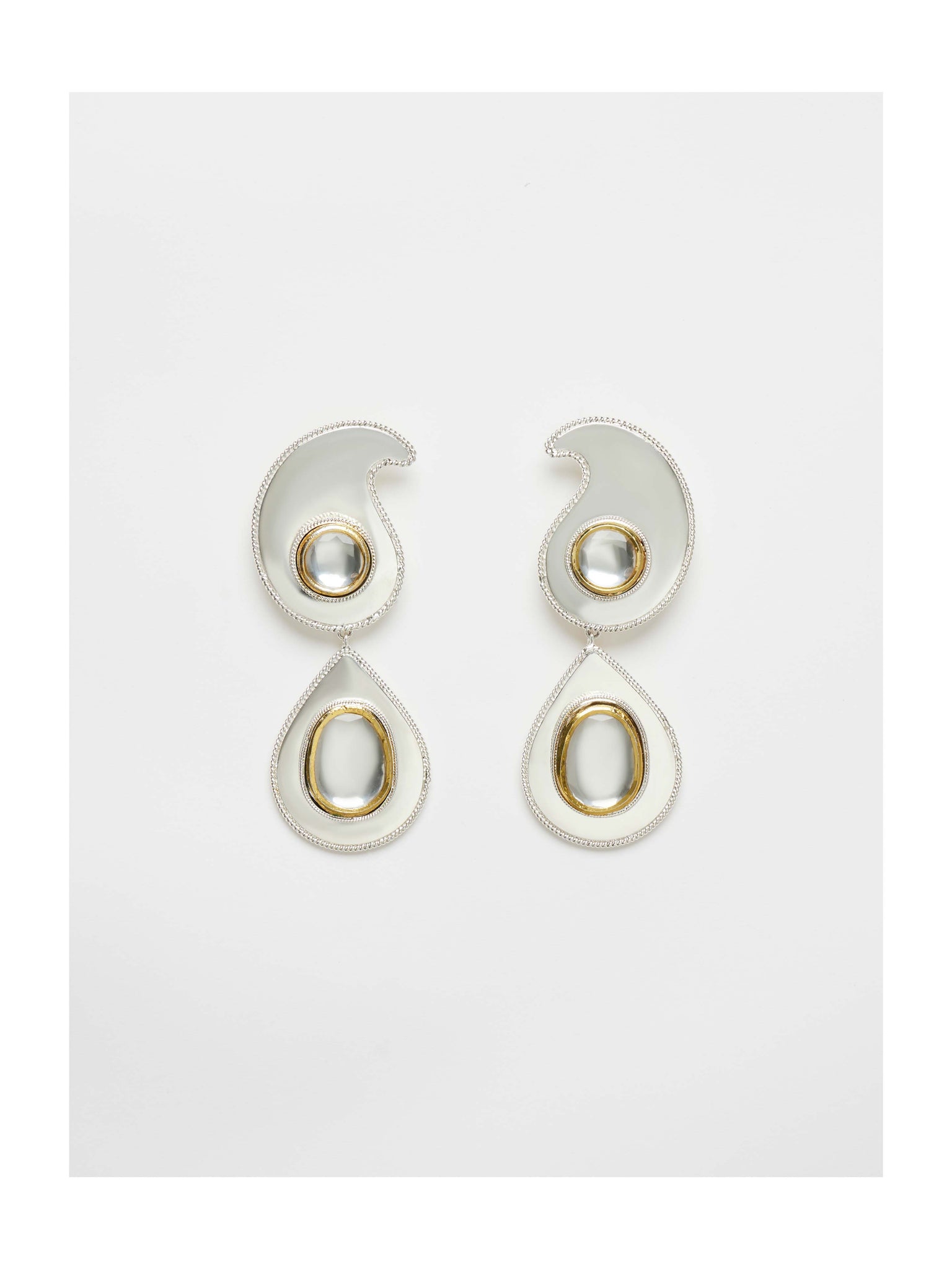 Polki Paisley Earcuffs Silver