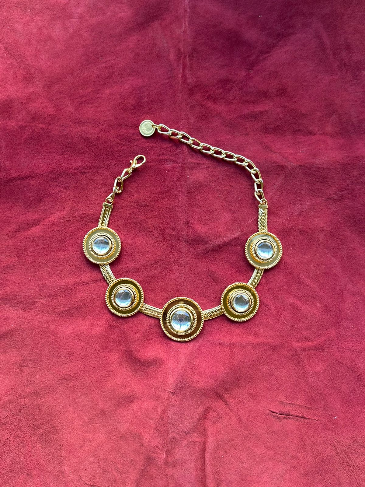 Polki Dot Necklace Gold