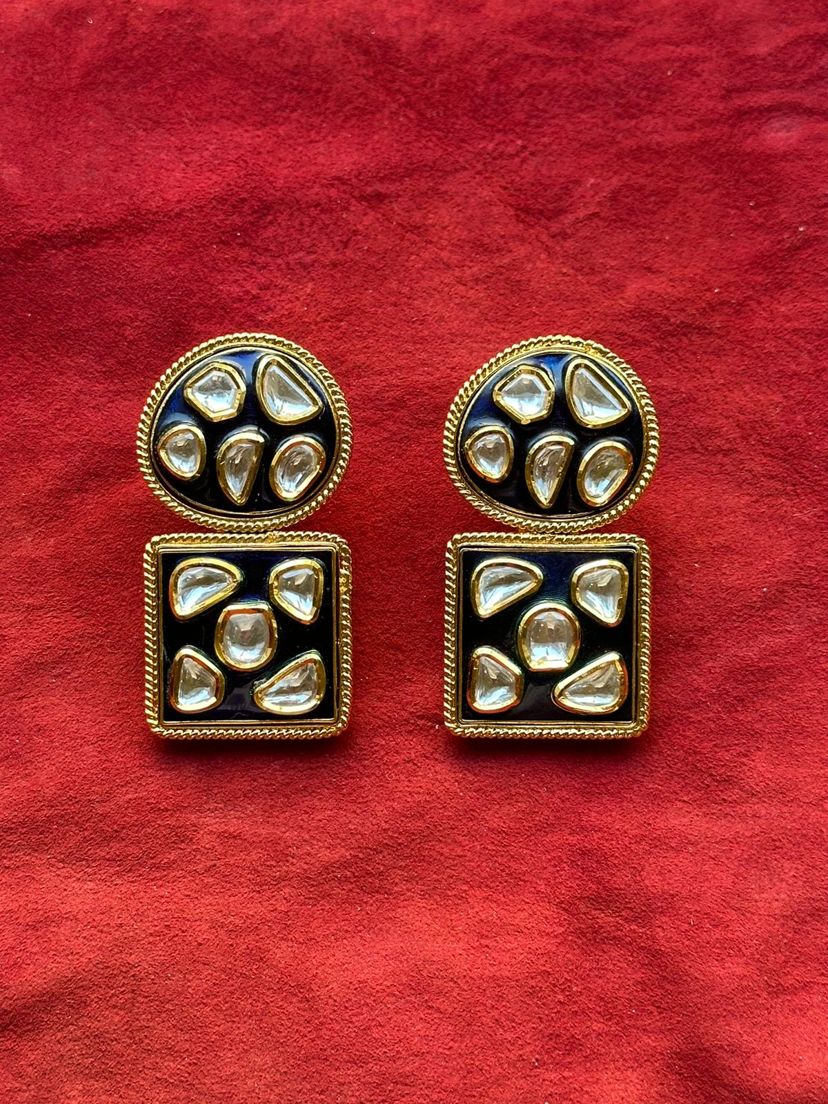 Polki Mosaic Studs