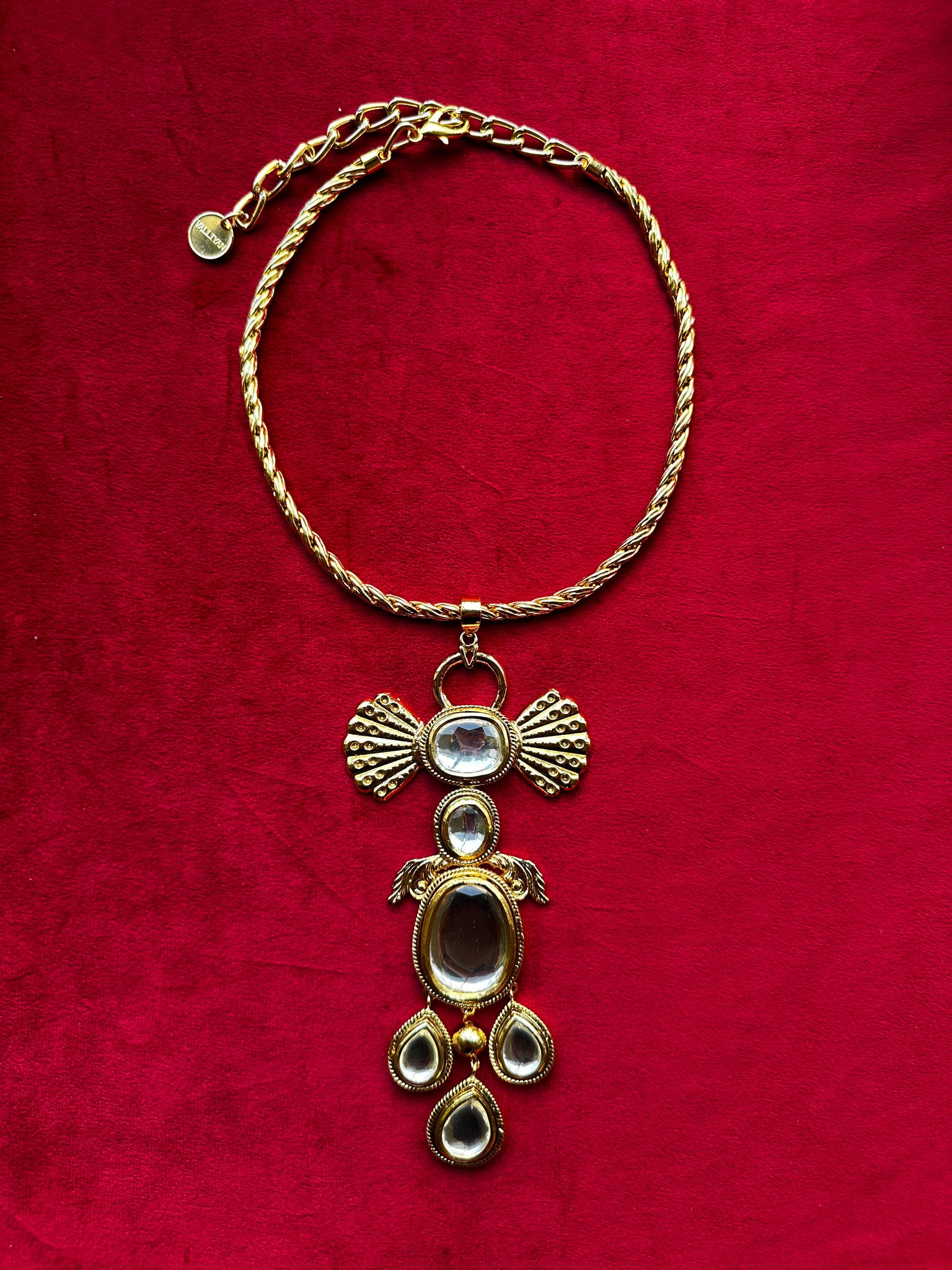 Polki Angle Wing Necklace
