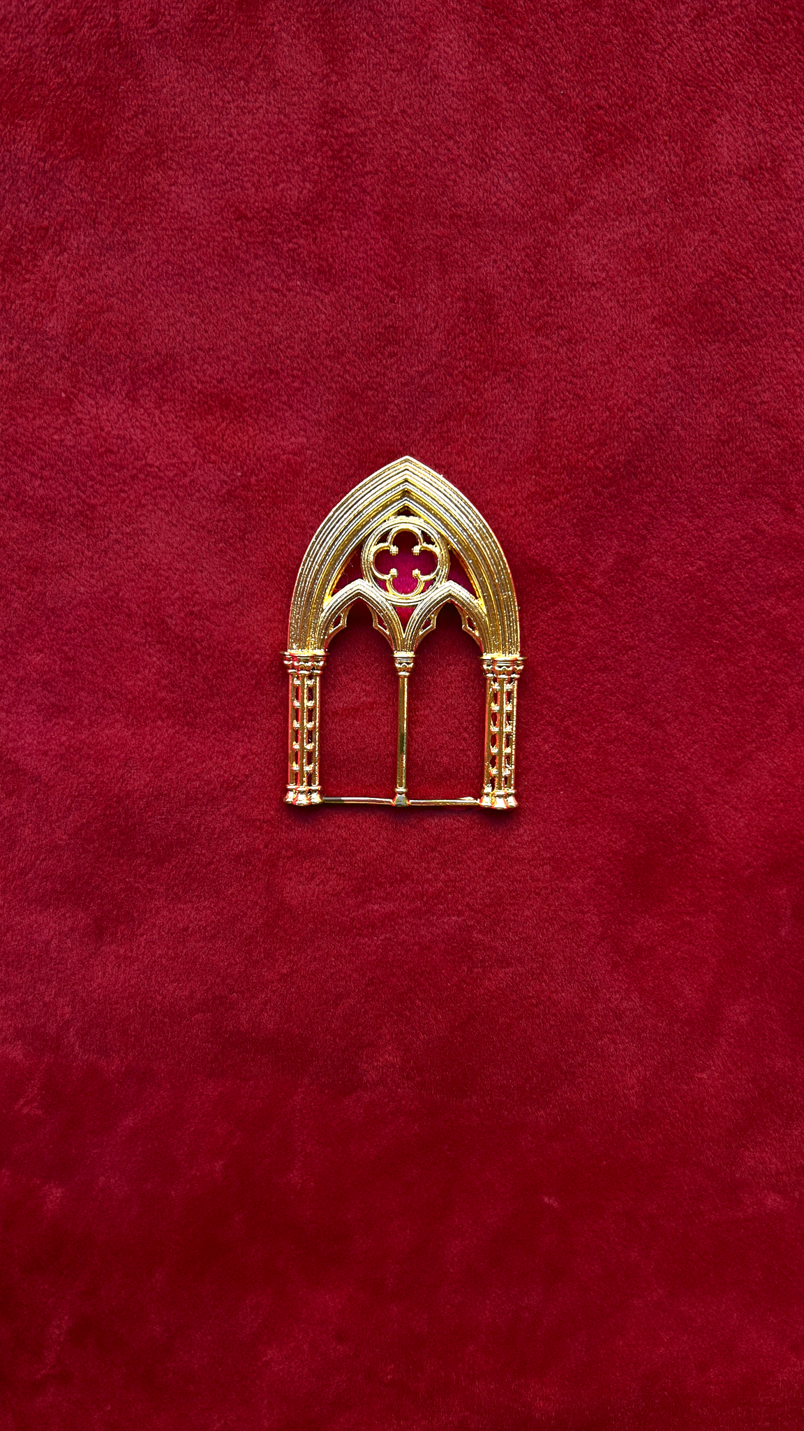 Gold Cistine Chapel Brooch