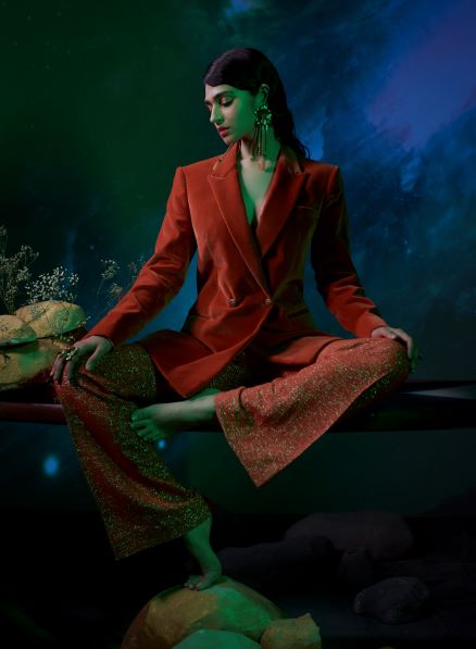 Manushi Chillar Orchid Dangling Earrings