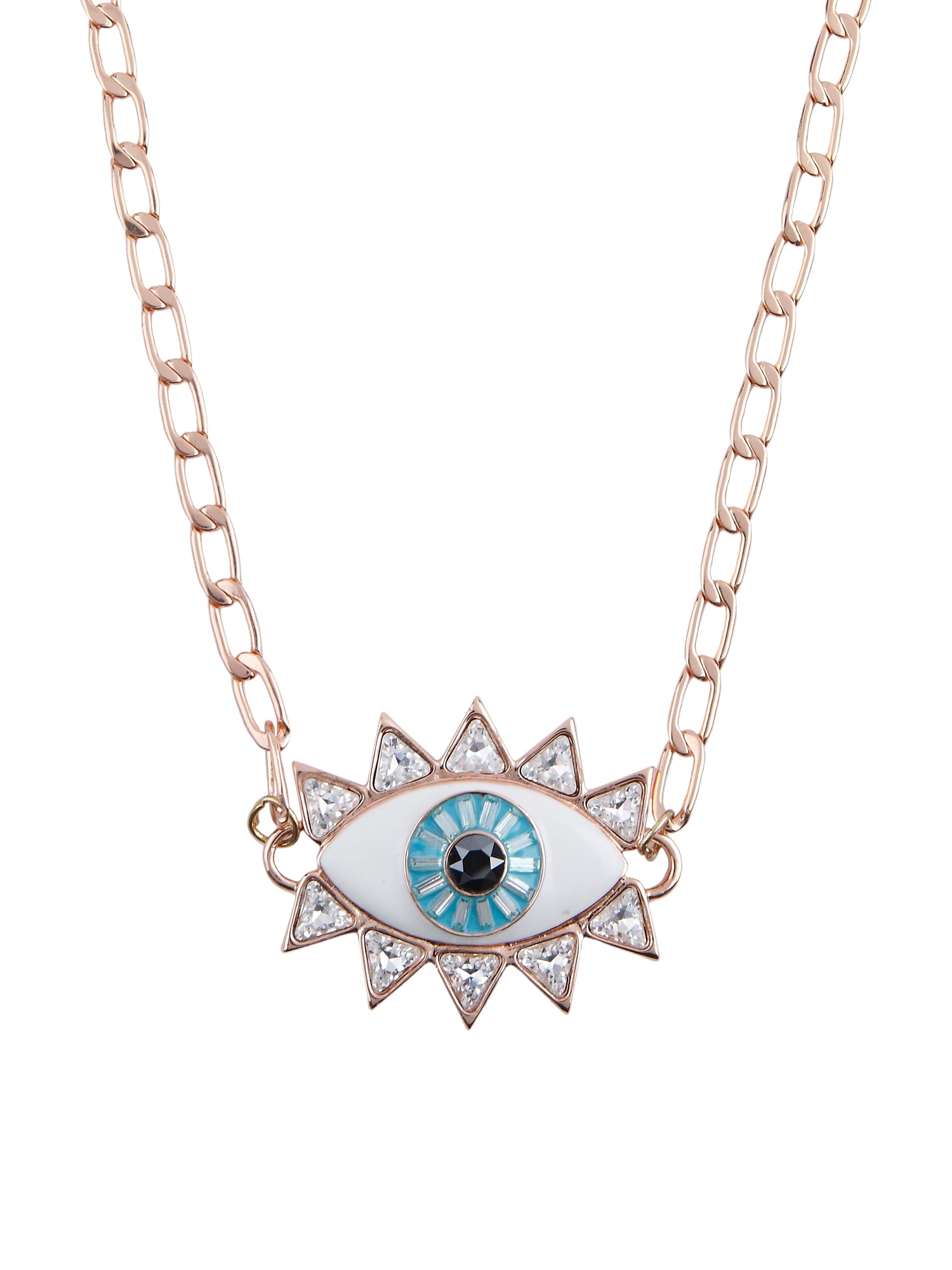 Evil Eye Necklace (Rose Gold)