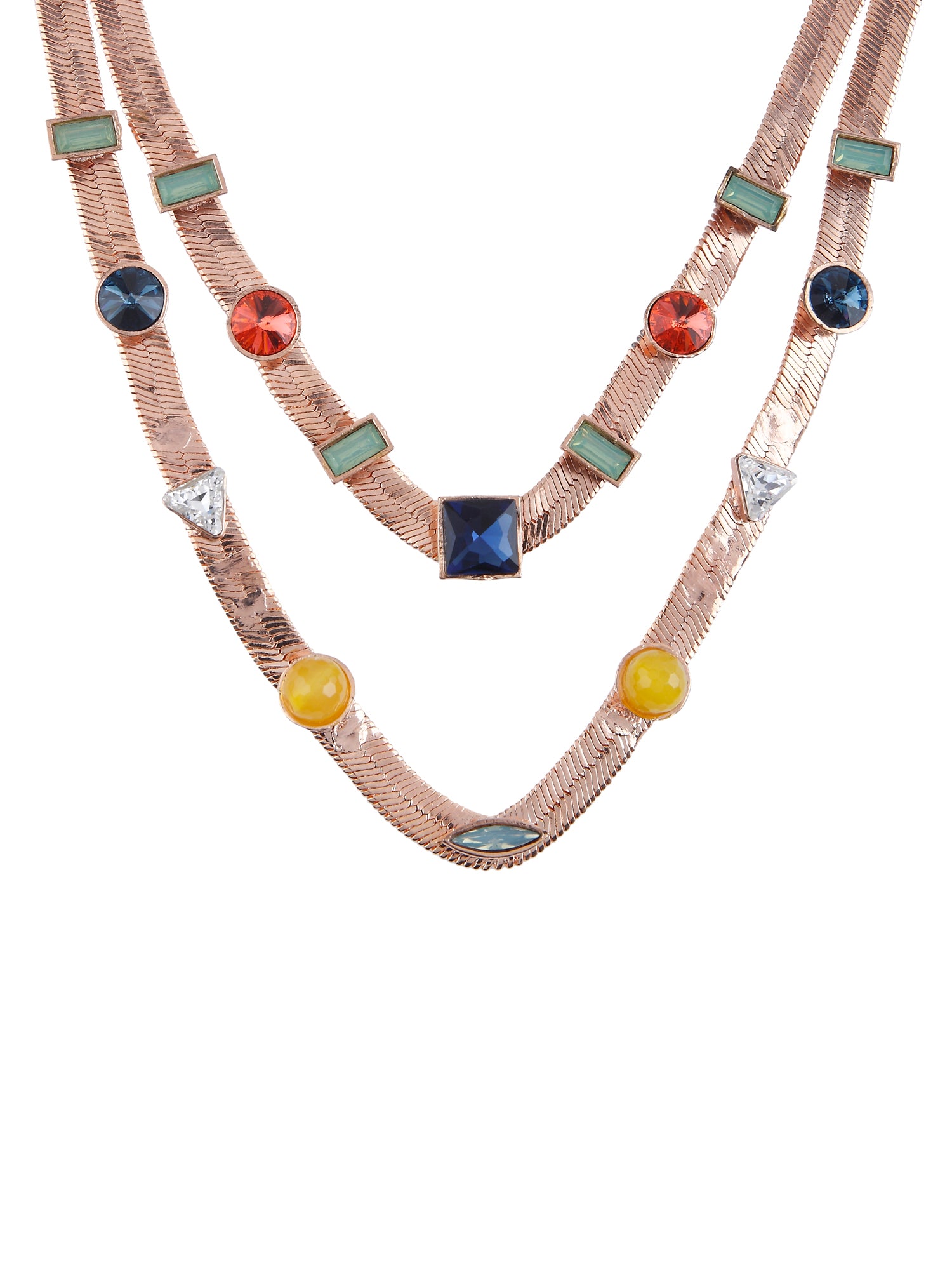 Two Layered Candy Necklace (Rose Gold)