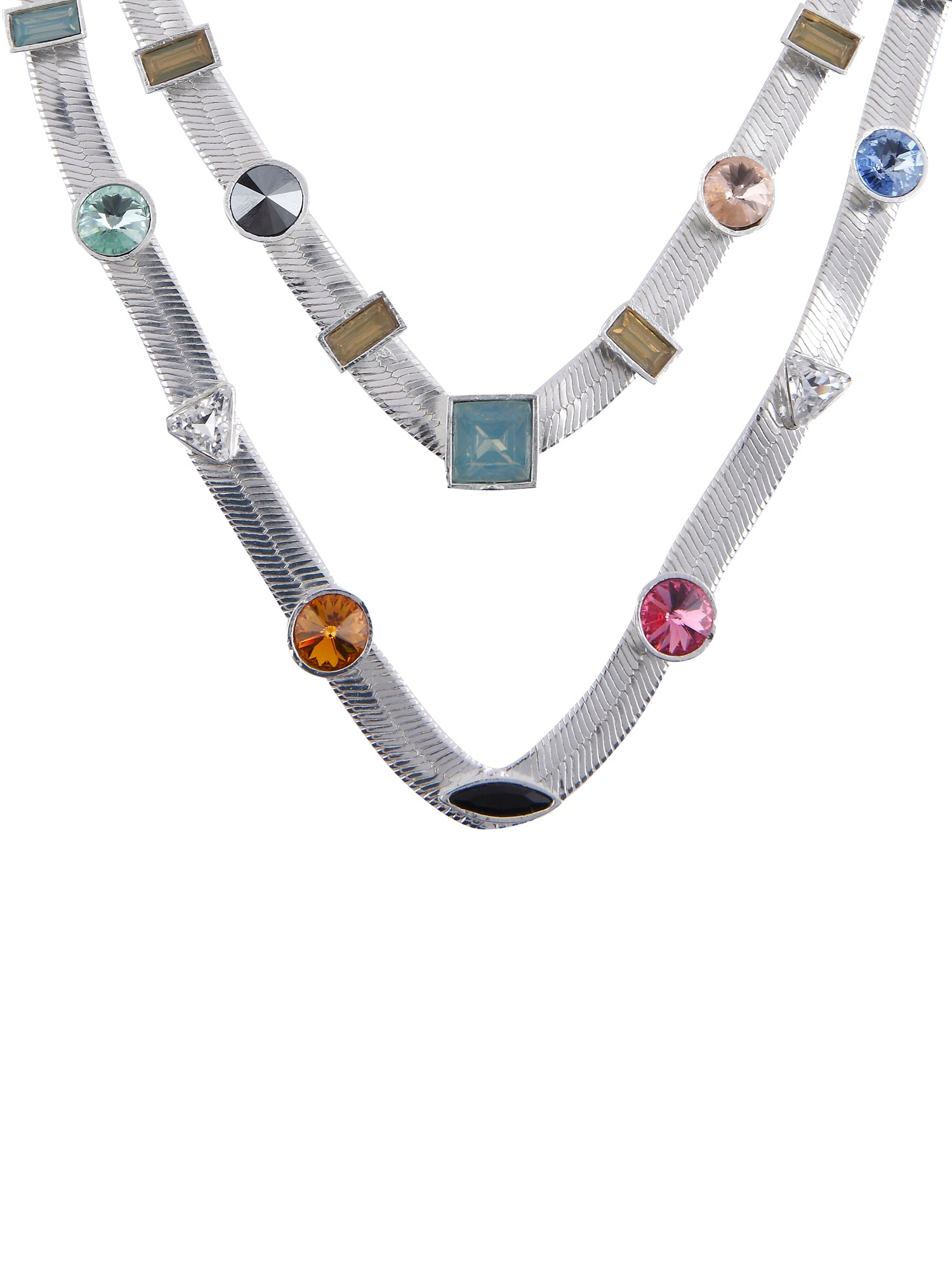 Two Layered Candy Necklace (Silver)