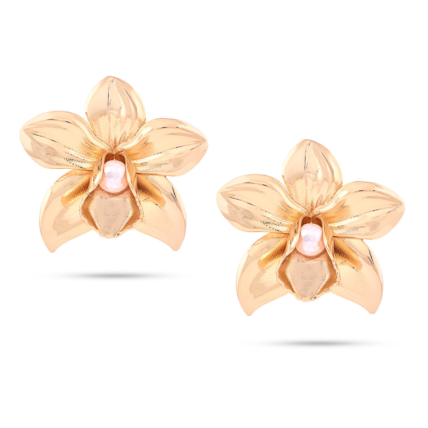 Metallic Orchid Earring (Gold)