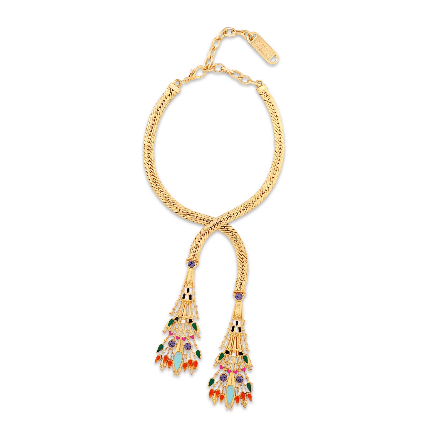 Nefertiti Crossover Necklace (Blue)