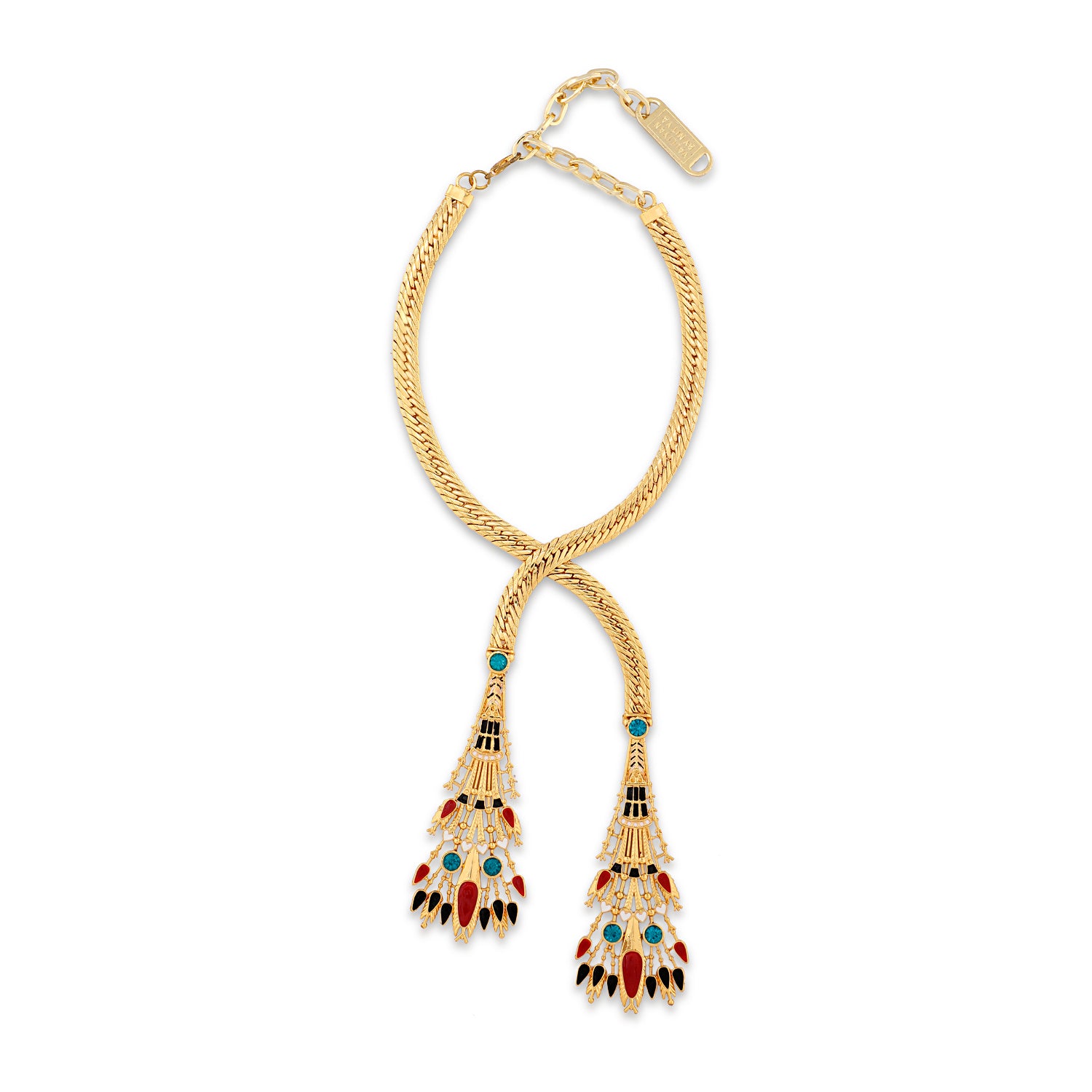 Nefertiti Crossover Necklace (Red)