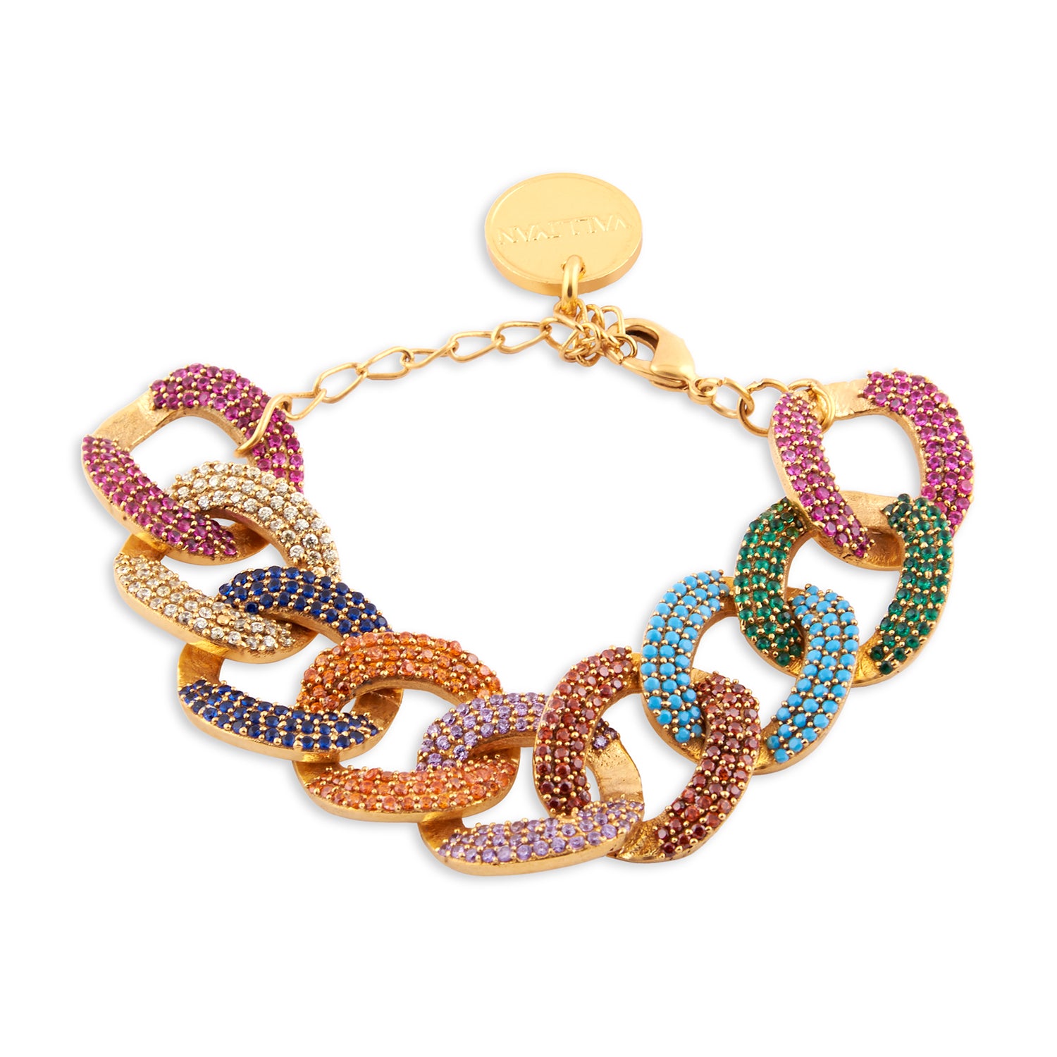Multi Color Cuban Bracelet