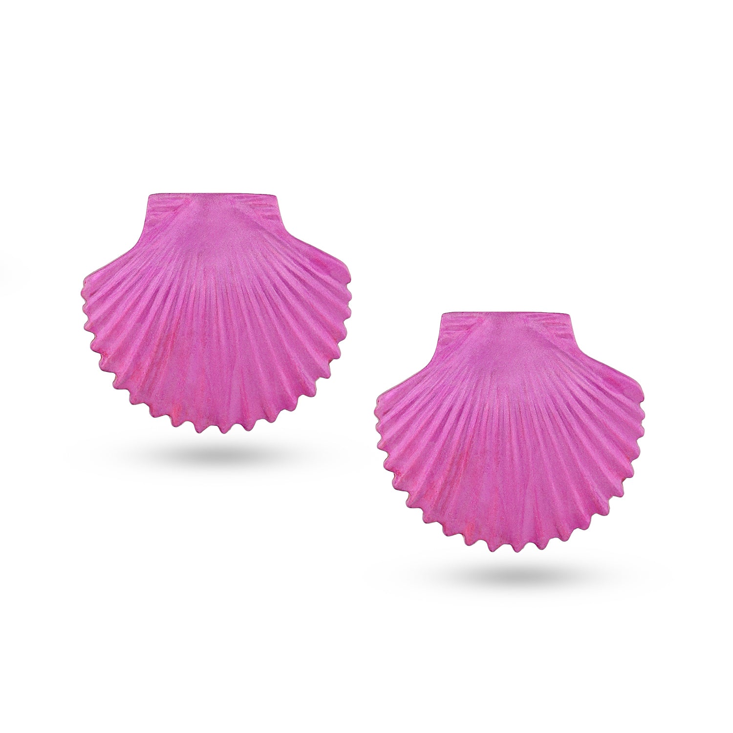 Pink Metallic Shell Earrings