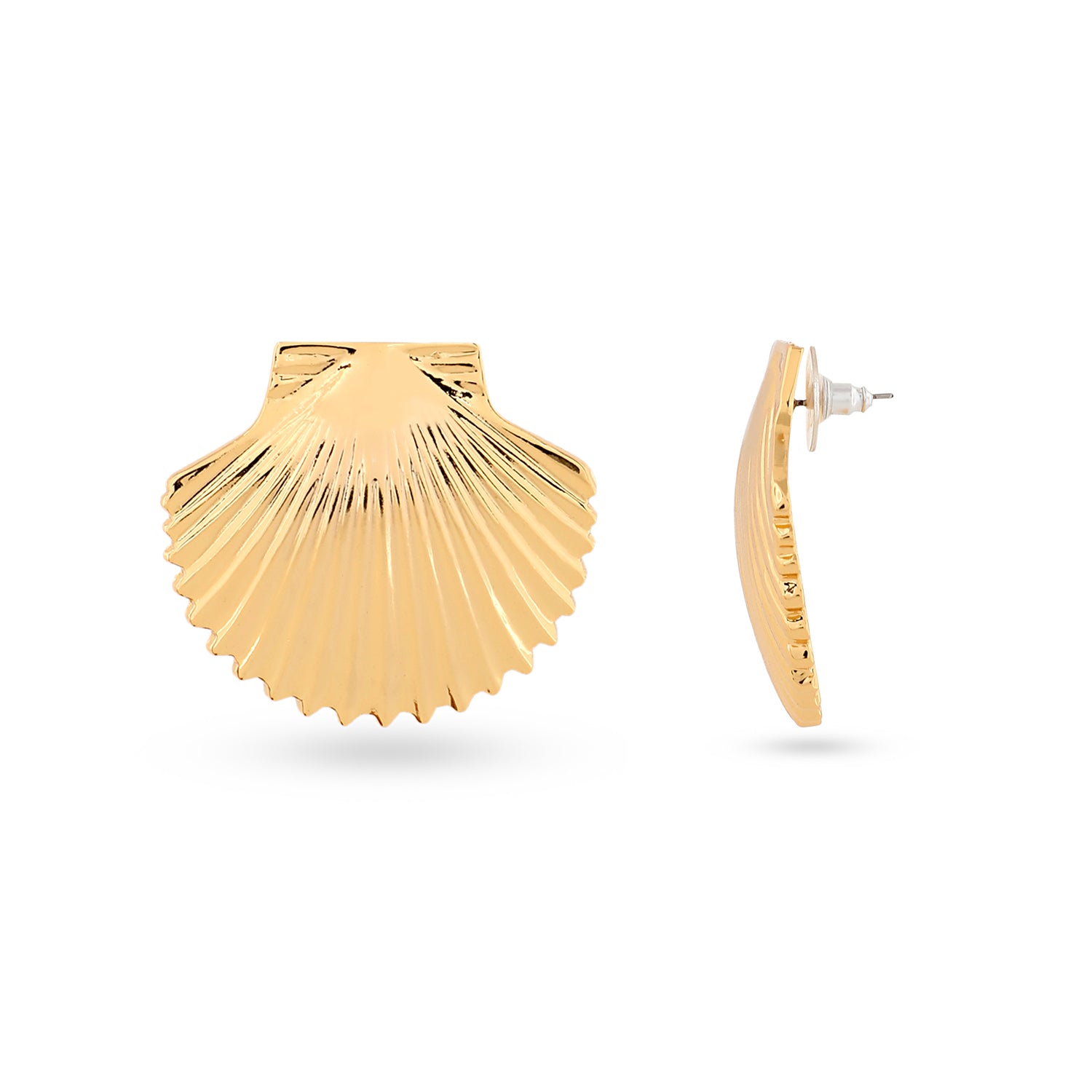 Shell Top Earrings (Gold)