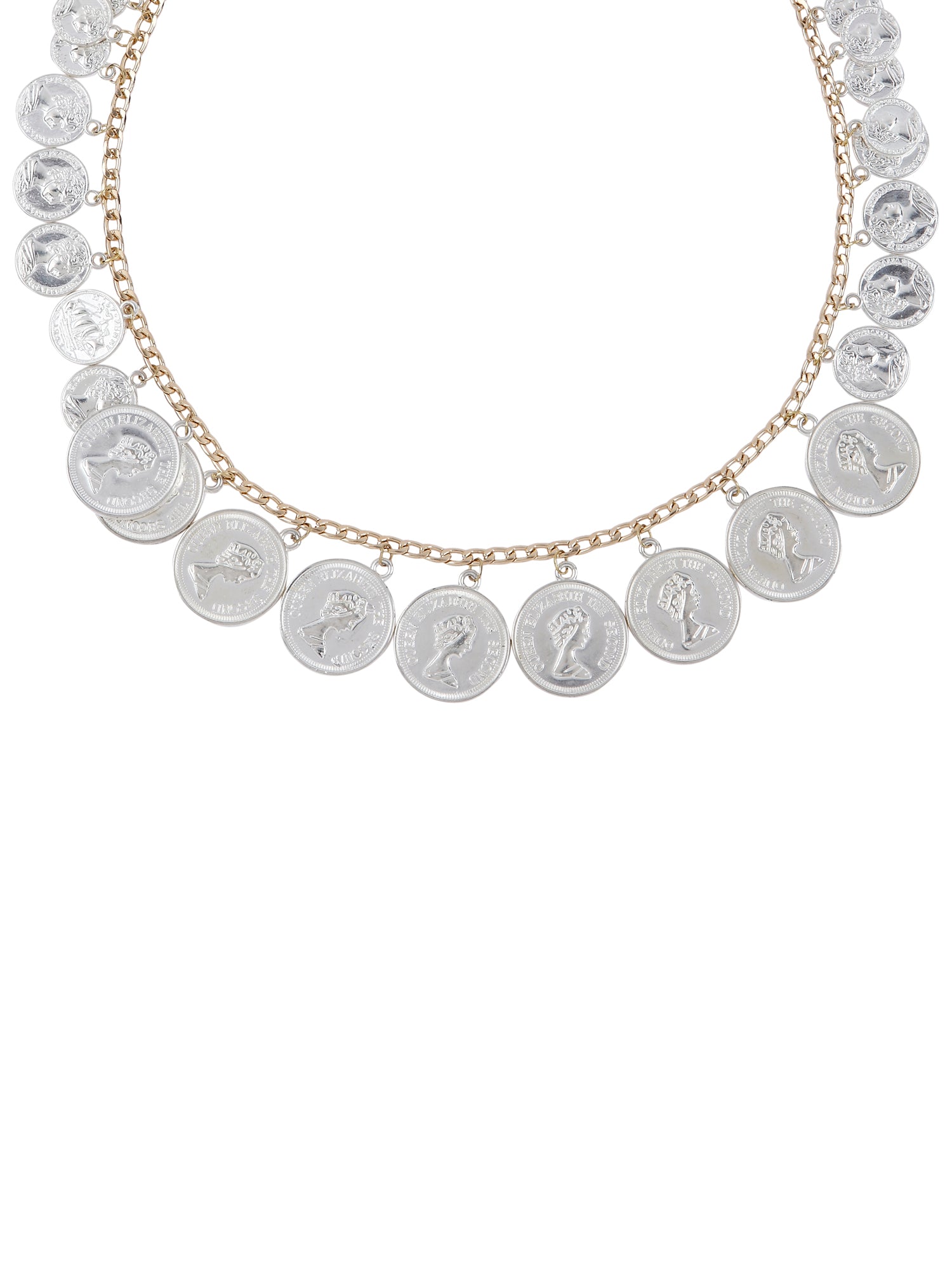 Single Layer Coin Necklace (Silver)