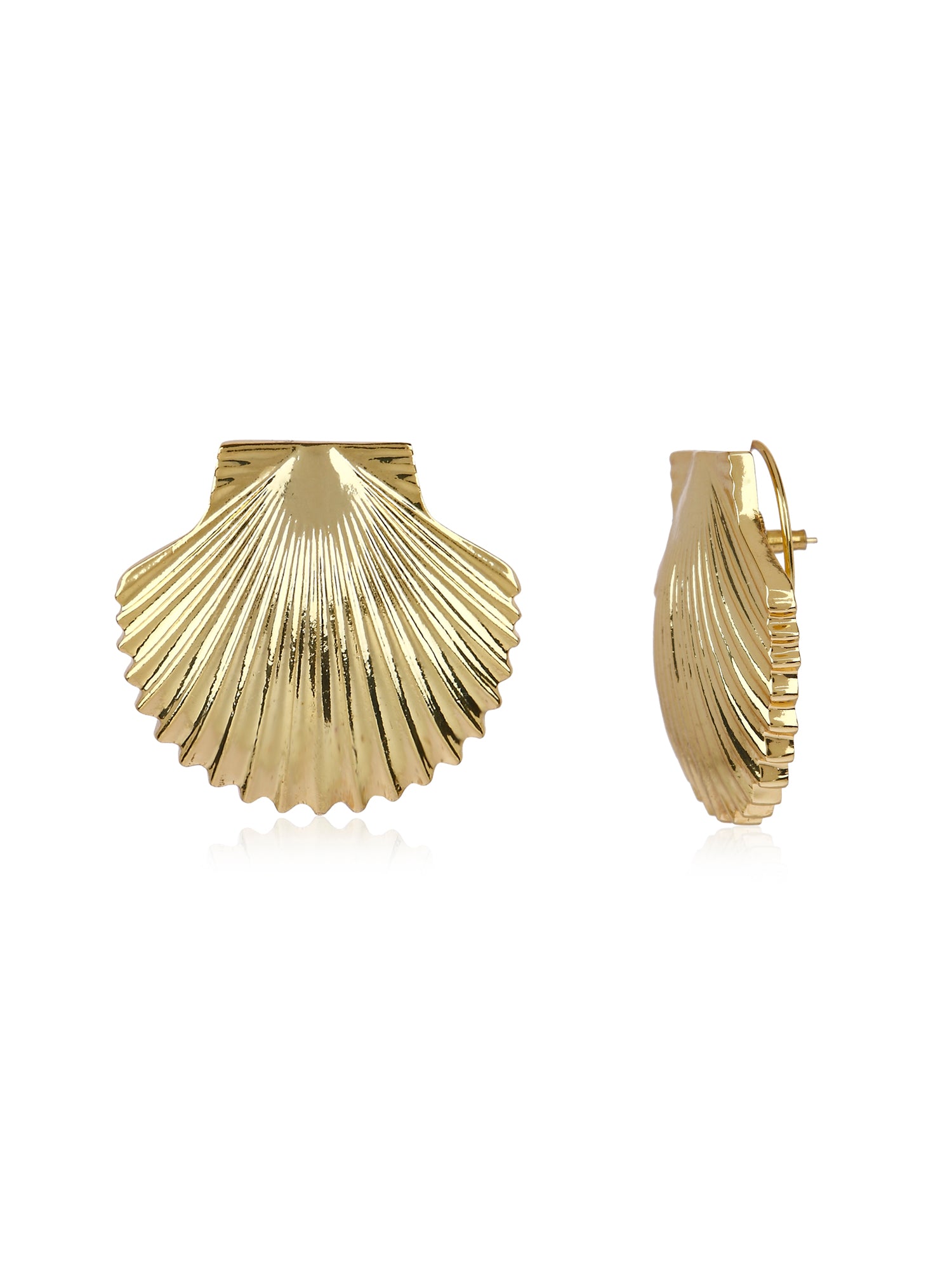 Shell Top Earrings (Gold)