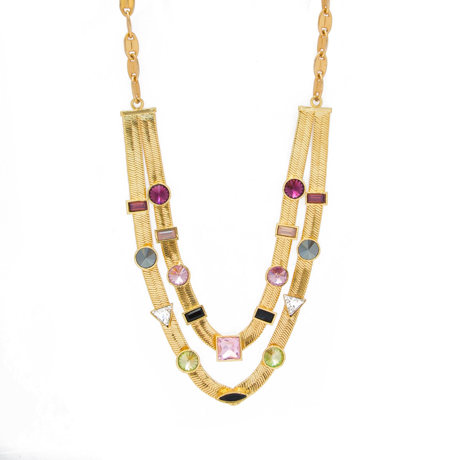 Two Layered Candy Necklace (Gold)