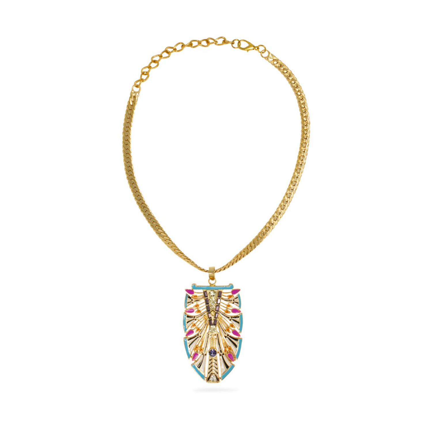 Blue Egyptian Pendant Neckpiece