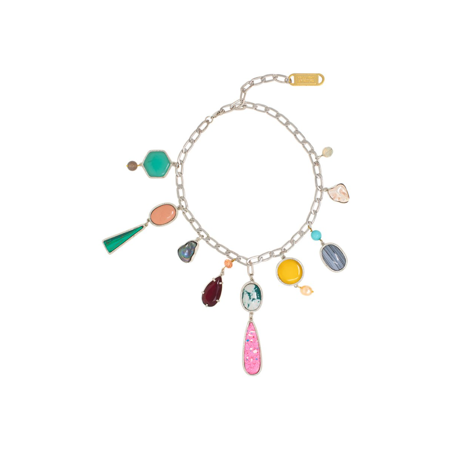 Semi Precious Charm Necklace