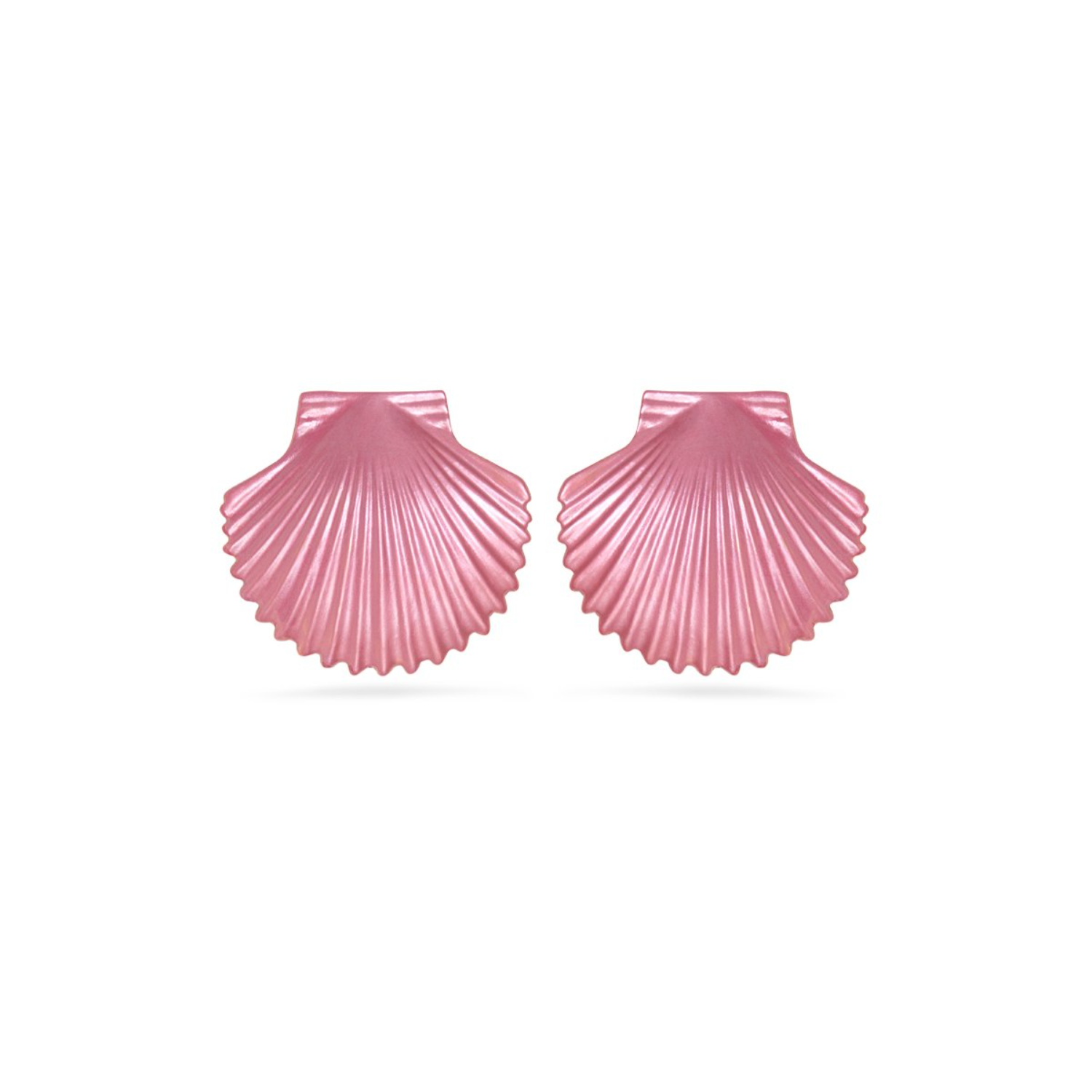 Pink Metallic Shell Earrings (Light)