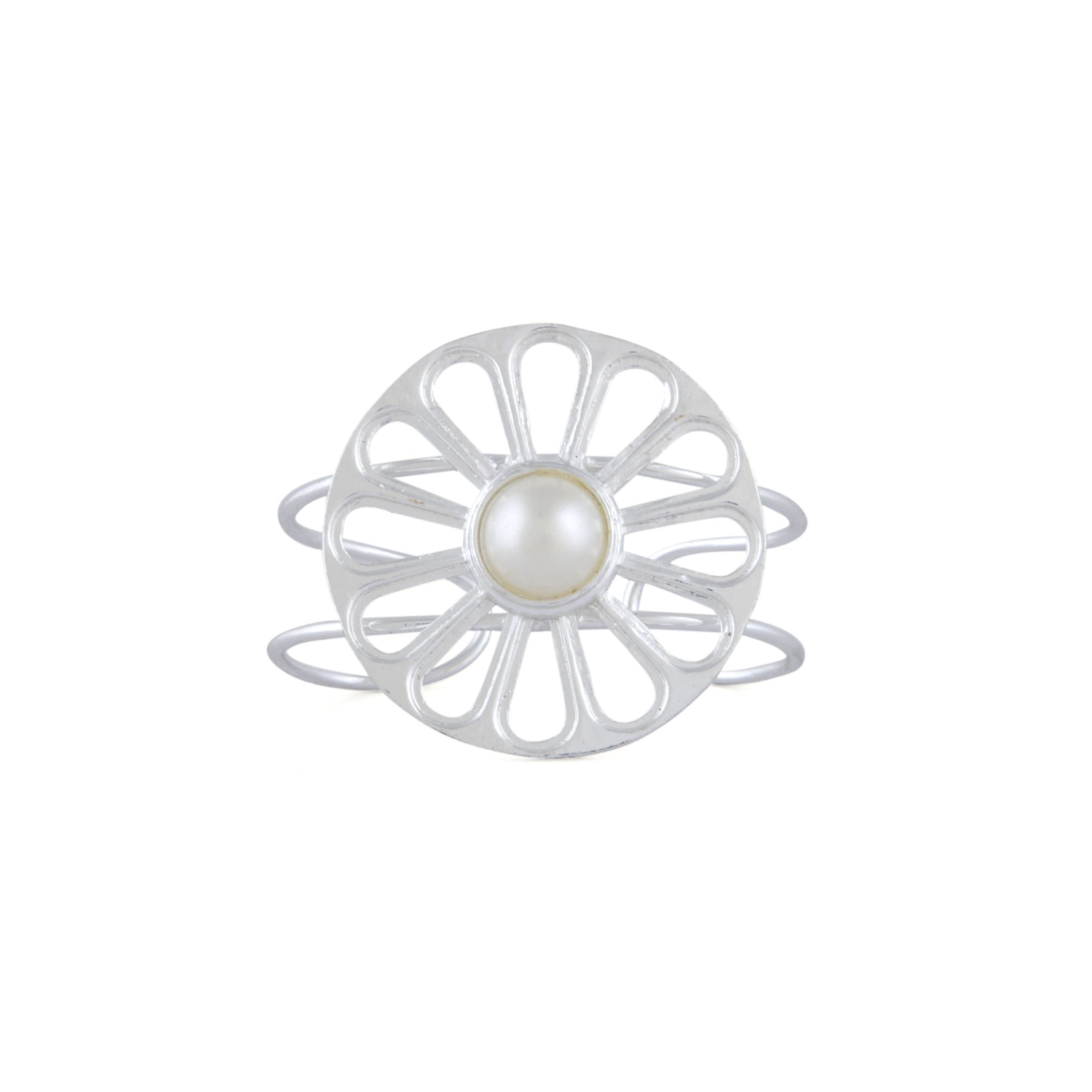 Wheel With Pearl Bracelet (Silver)