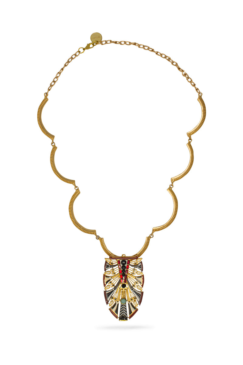 Red Egyptian Pendant Neckpiece