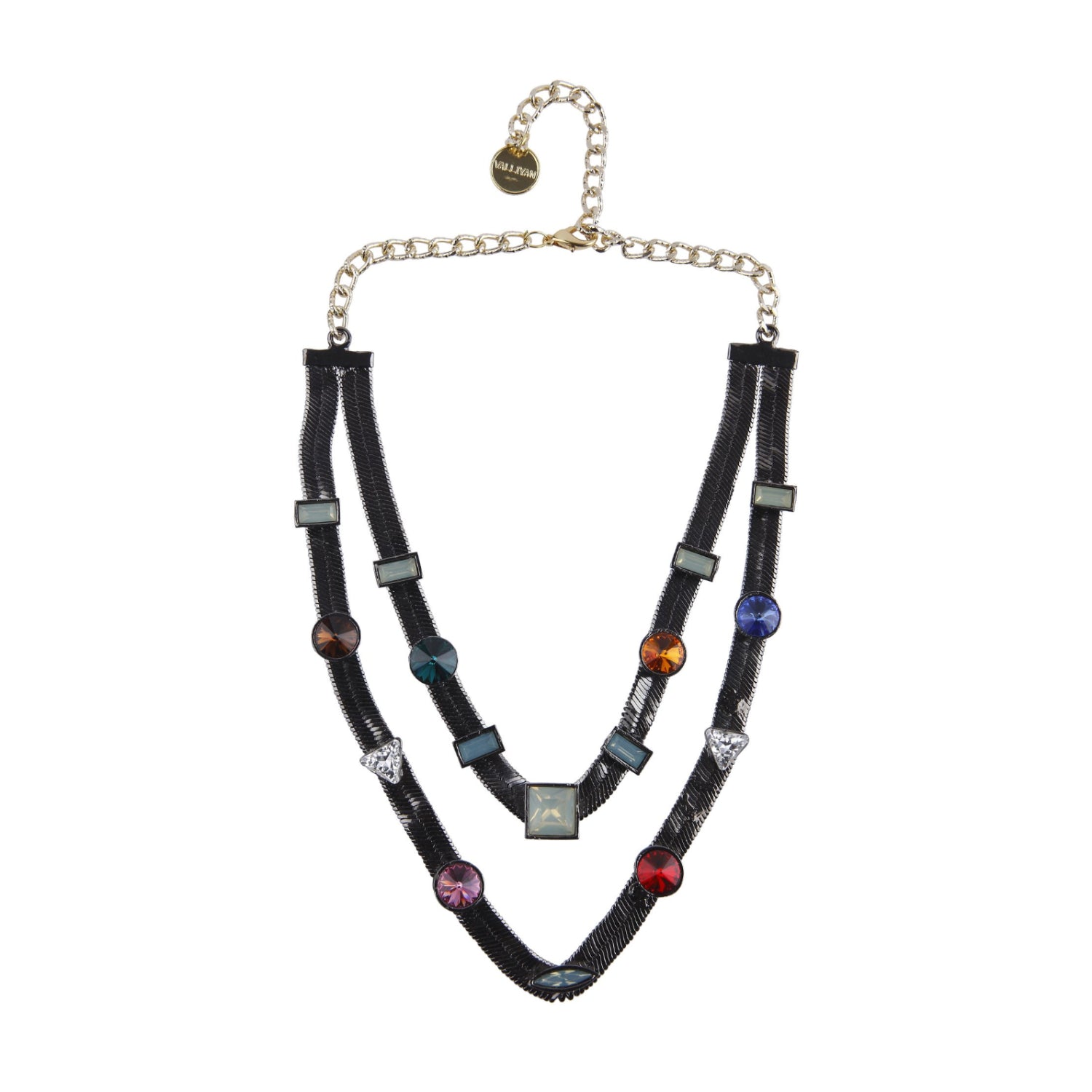 Two Layer Candy Necklace (Gunmetal)