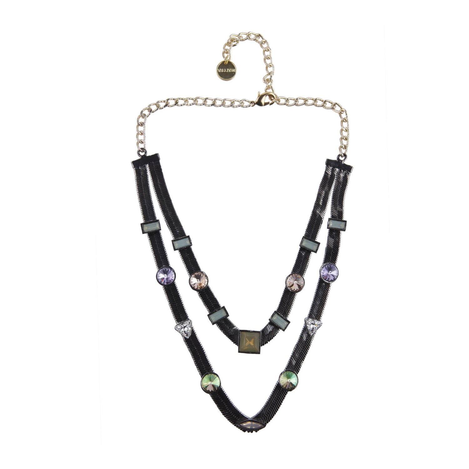 2 Layered Candy Necklace (Gunmetal)